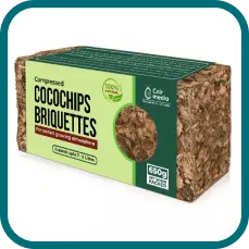 cocochips briquettes by coir media