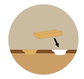 A vector image of setting coco peat